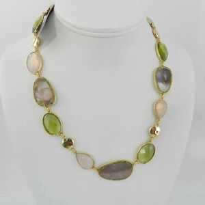 Anne Klein Gold-Tone Multi Stone Collar Necklace NWT